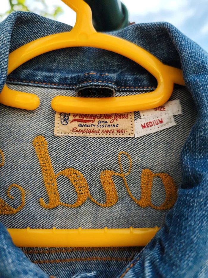 Blouson en jean bleu Replay taille M - photo numéro 4