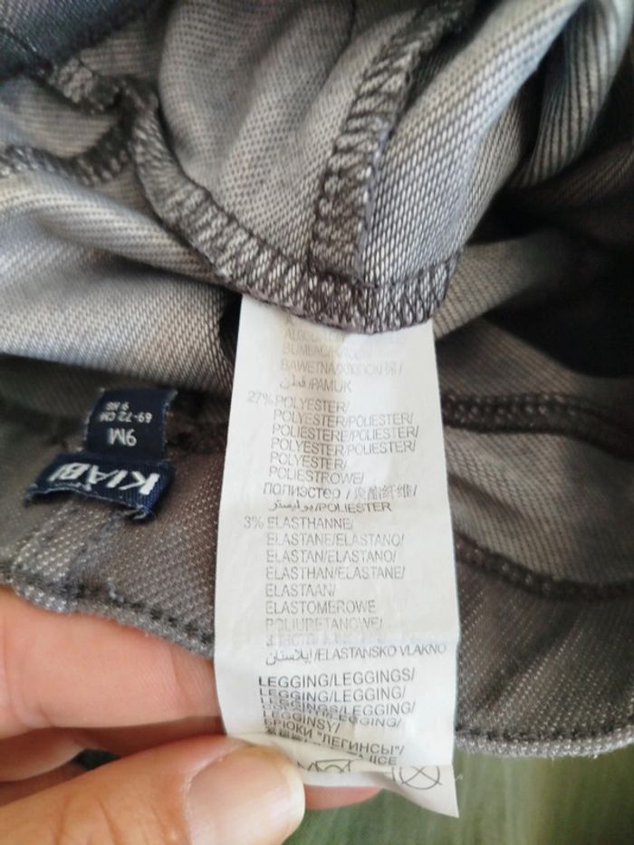 Legging gris Kiabi taille 9 mois - photo numéro 4