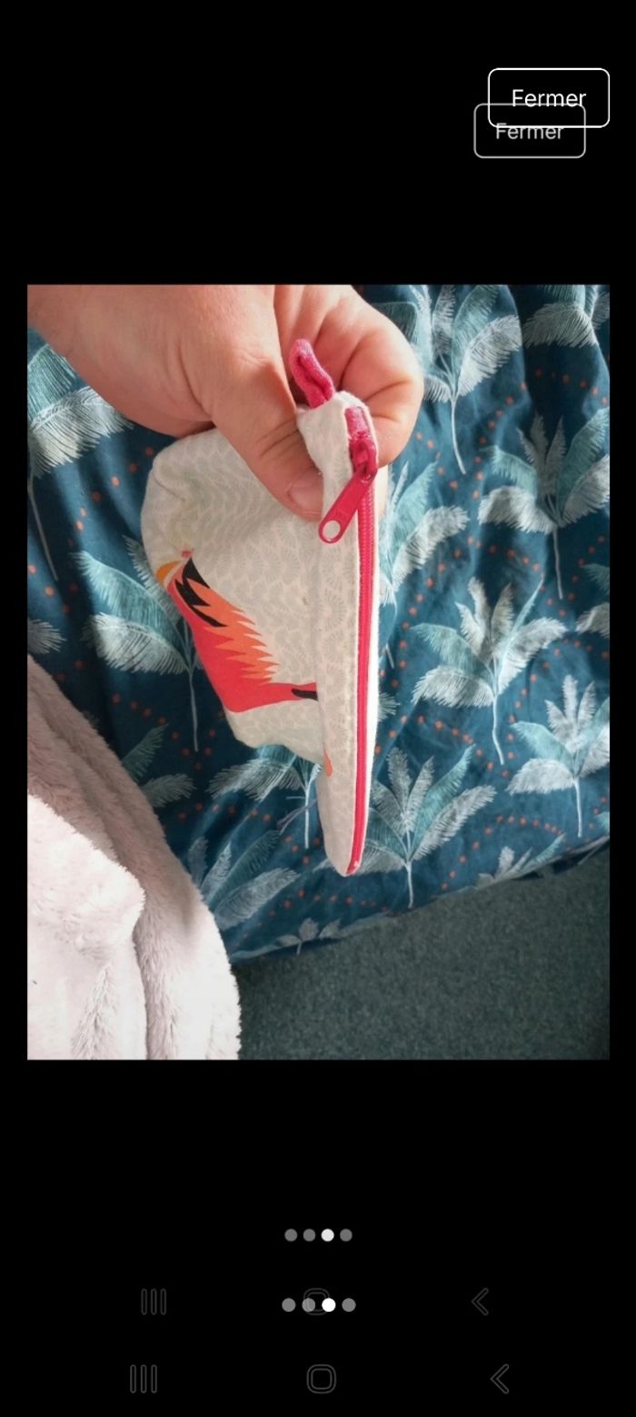 Trousse zippé flamand rose - photo numéro 3