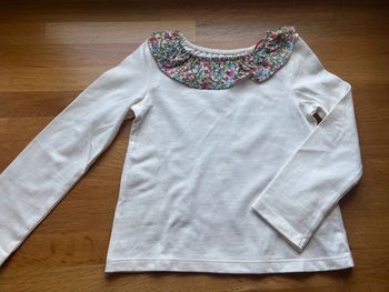 Beau t-shirt ML Cyrillus 4 ans fille neuf
