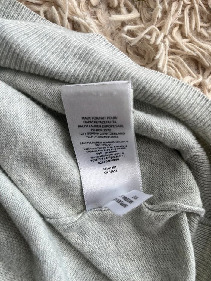 Pull Ralph Lauren Gris coton « L » - photo numéro 4
