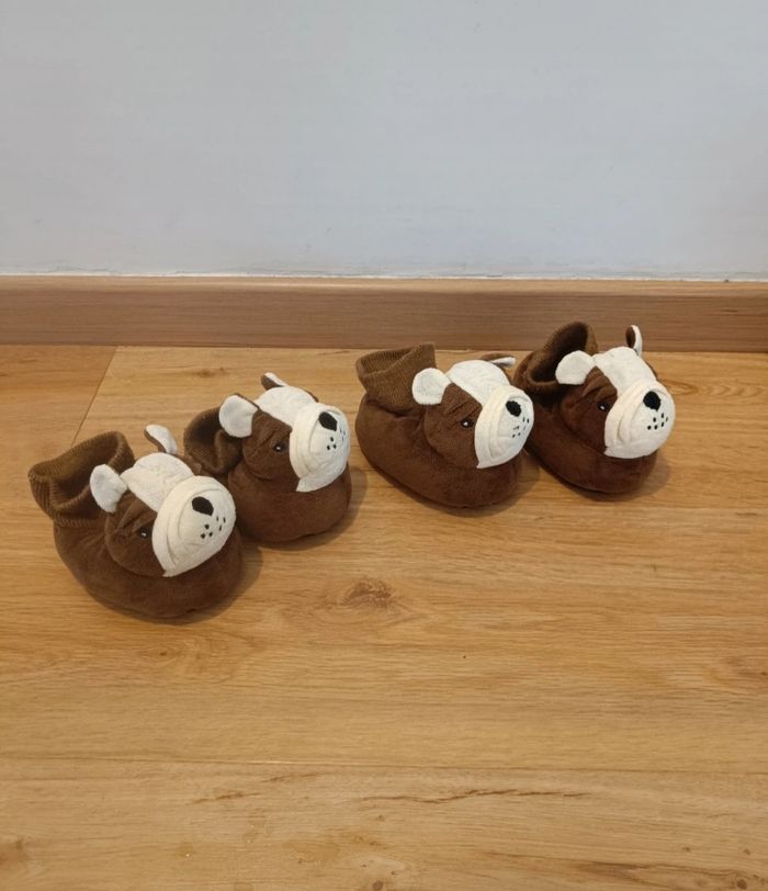 Chaussons tête animaux