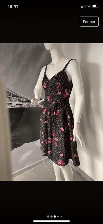 Robe fleurie bain de soleil à bretelles 36/38