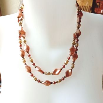 collier vintage perles de verre 