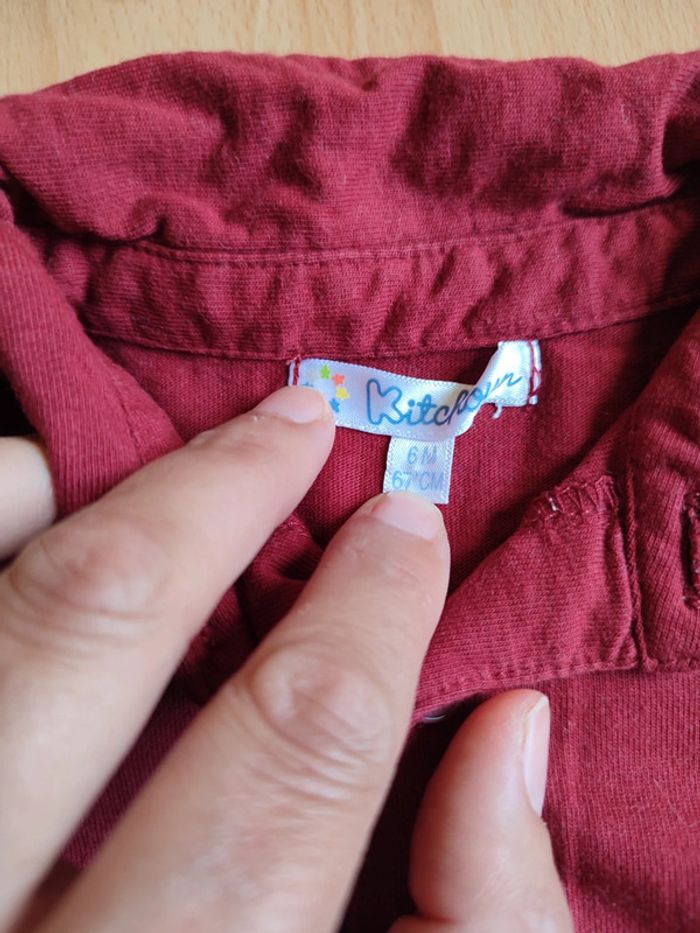 Lot ensemble pantalon+ t-shirt manches longues Kitchoun assortis en 6-9M - photo numéro 7