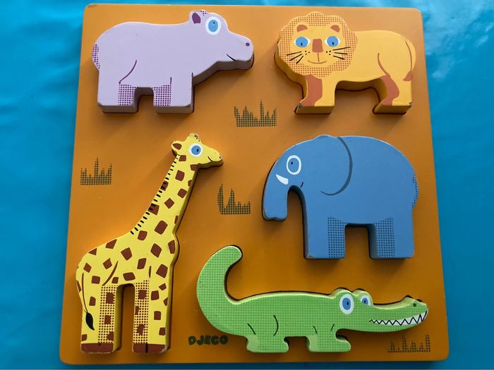 Puzzle encastrement les animaux de la jungle