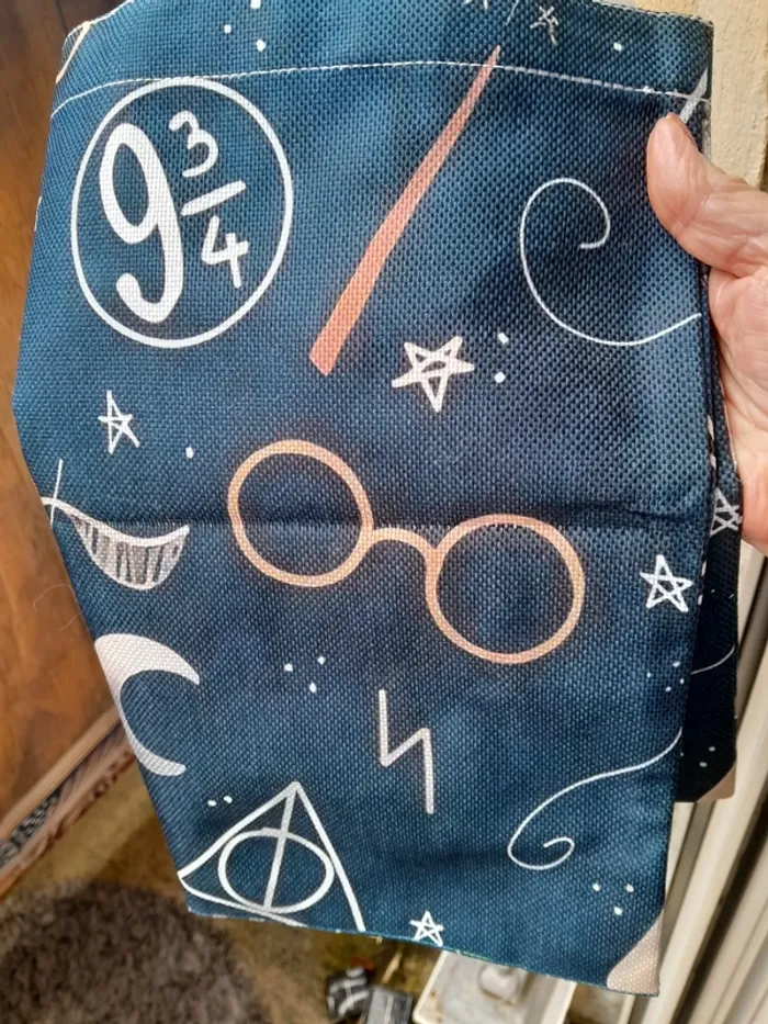 Grand sac en Chanvre, Harry Potter, couleur bleu - photo numéro 6