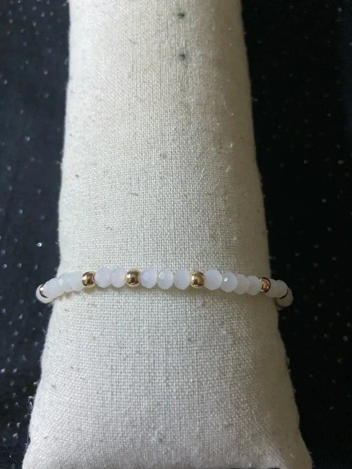 Bracelet pierre cristal blanc