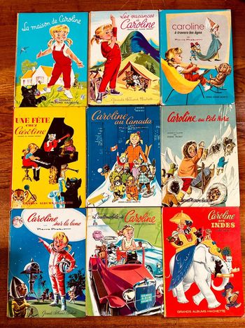 Lot de 9 bd livres grands albums anciens Hachette Caroline Pierre Probst bon état