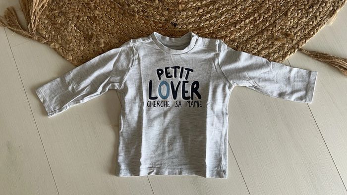 Lot de 2 T-shirt manches longues - 12 mois - photo numéro 4