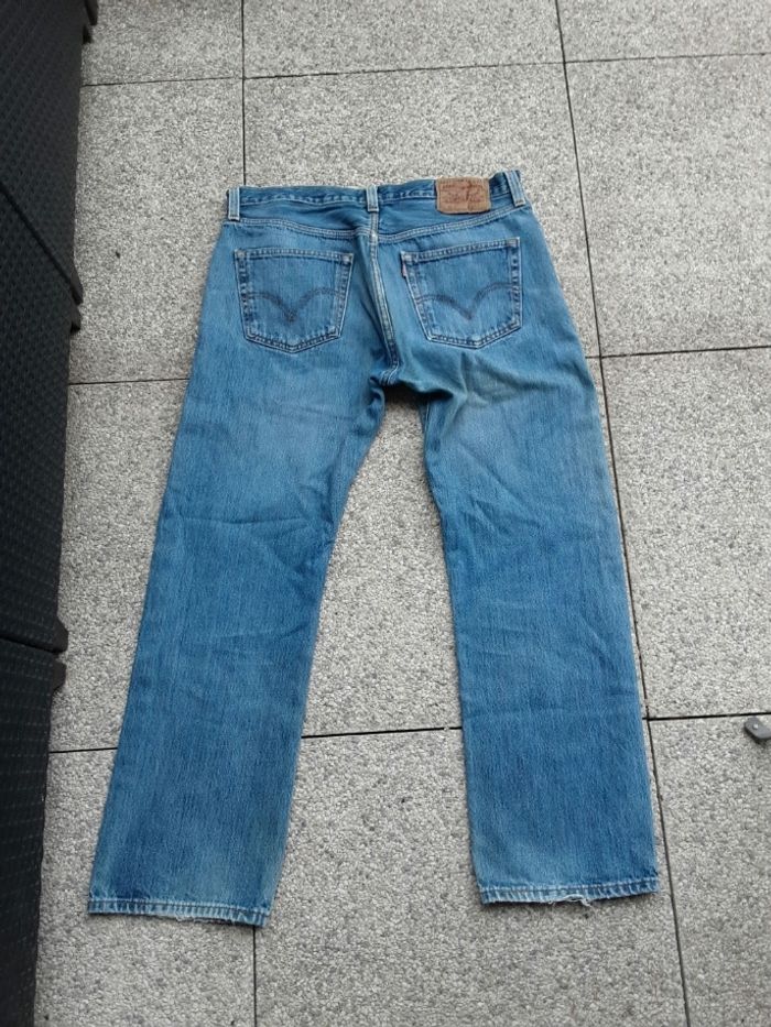 Pantalon jean vintage marque Levi s strauss taille w 34 l 30 fermeture bouton - photo numéro 7