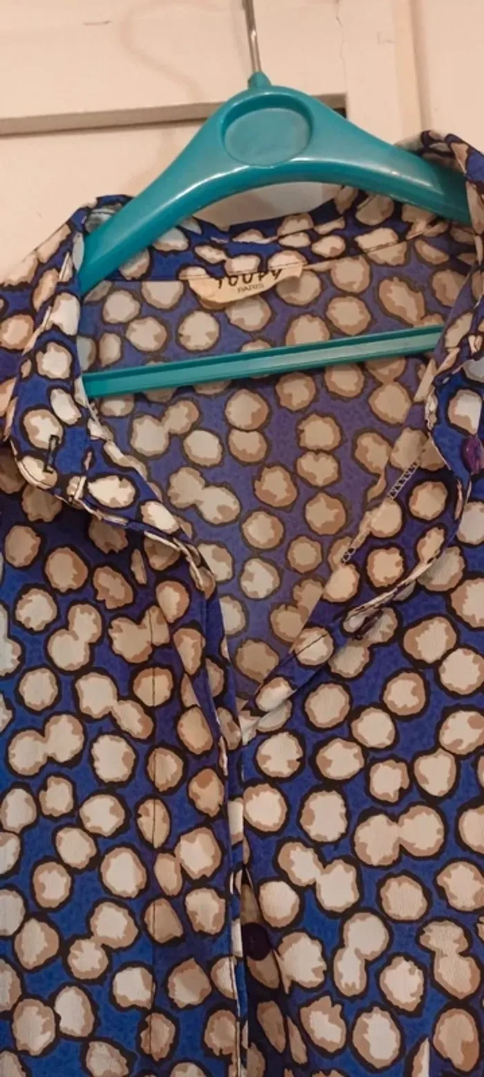 Blouse bleu a motifs - photo numéro 2