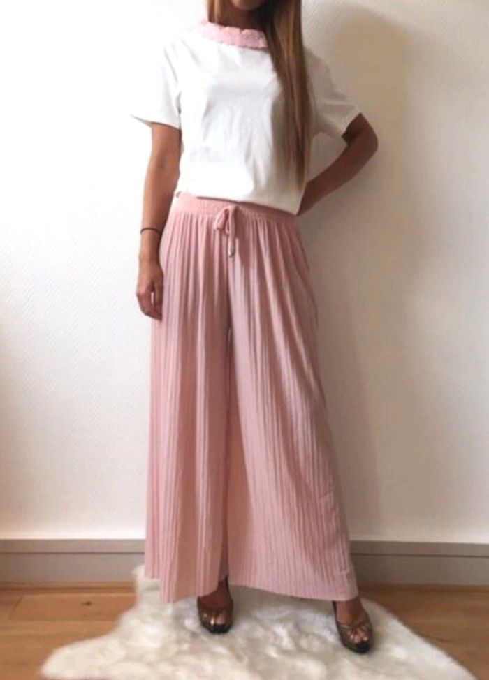 Pantalons plissés différentes couleur | Taille unique