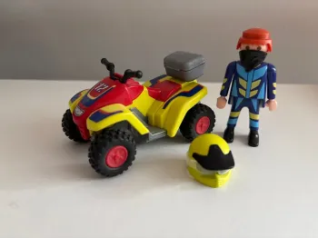 Playmobil quad et pilote