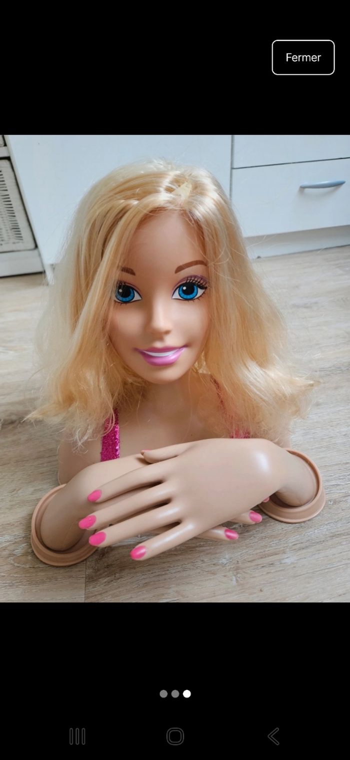 Tête à coiffer Barbie - photo numéro 3