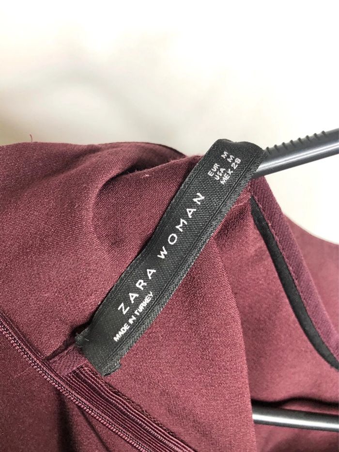 Tres Jolie blouse tunique Zara couleur aubergine taille M/L - photo numéro 9