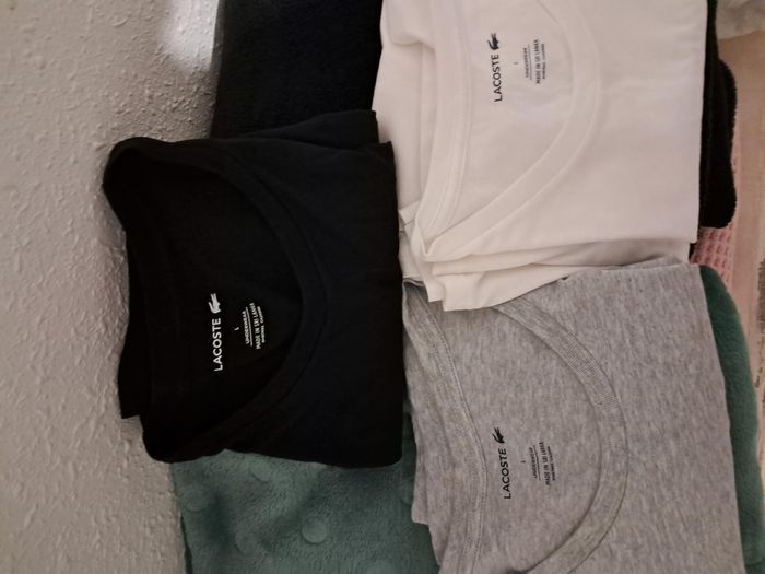lot pantalons sweat xl et tees shirts lacoste - photo numéro 3