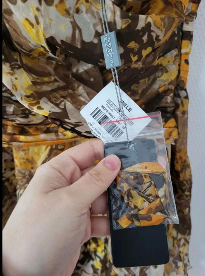 Robe de soirée en soie Neuve Carlos Miele taille36 - photo numéro 3