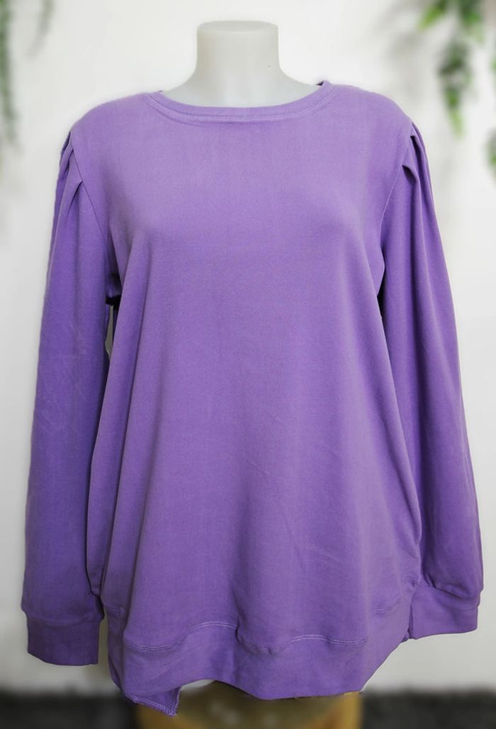 Sweat fin mi saison XXL violet pour femme - photo numéro 2