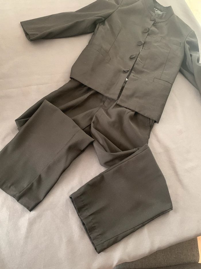 Costume 8 ans Adriano Jacometti noir / Pantalon taille élastique