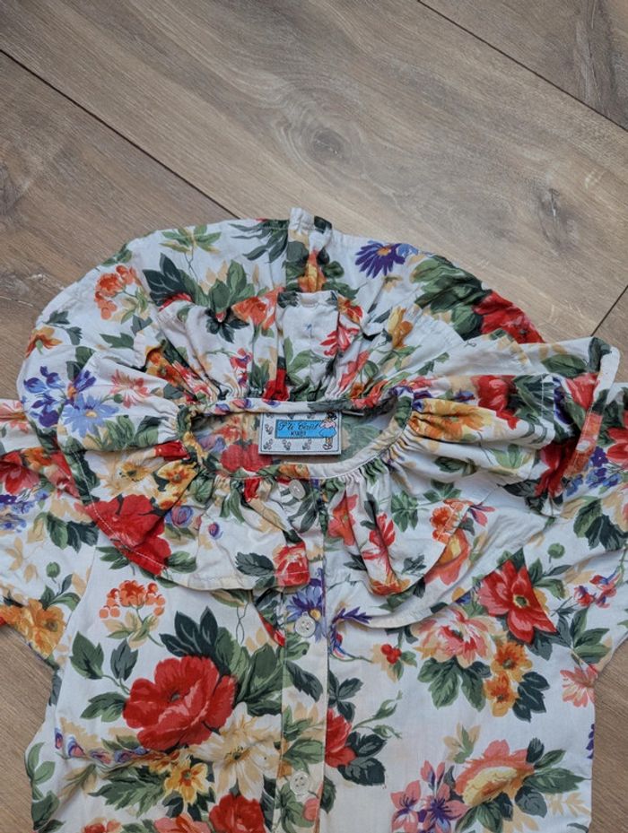 Magnifique robe vintage fleurie à volants 5 ans - photo numéro 2