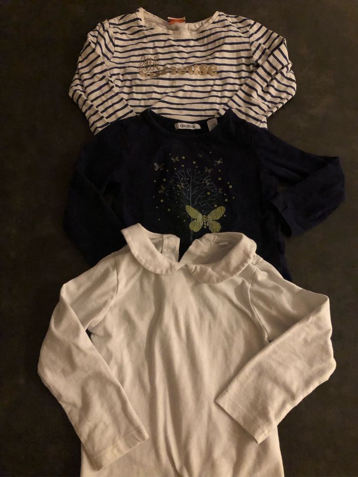 Lot 3 t-shirt manche longue 24 mois