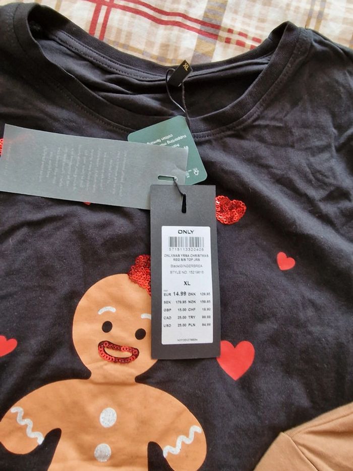 Lot t shirt gingerbread bonhomme pain d'épices - photo numéro 3