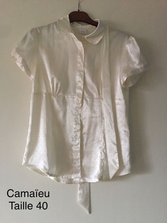 Chemise Camaïeu blanc cassé