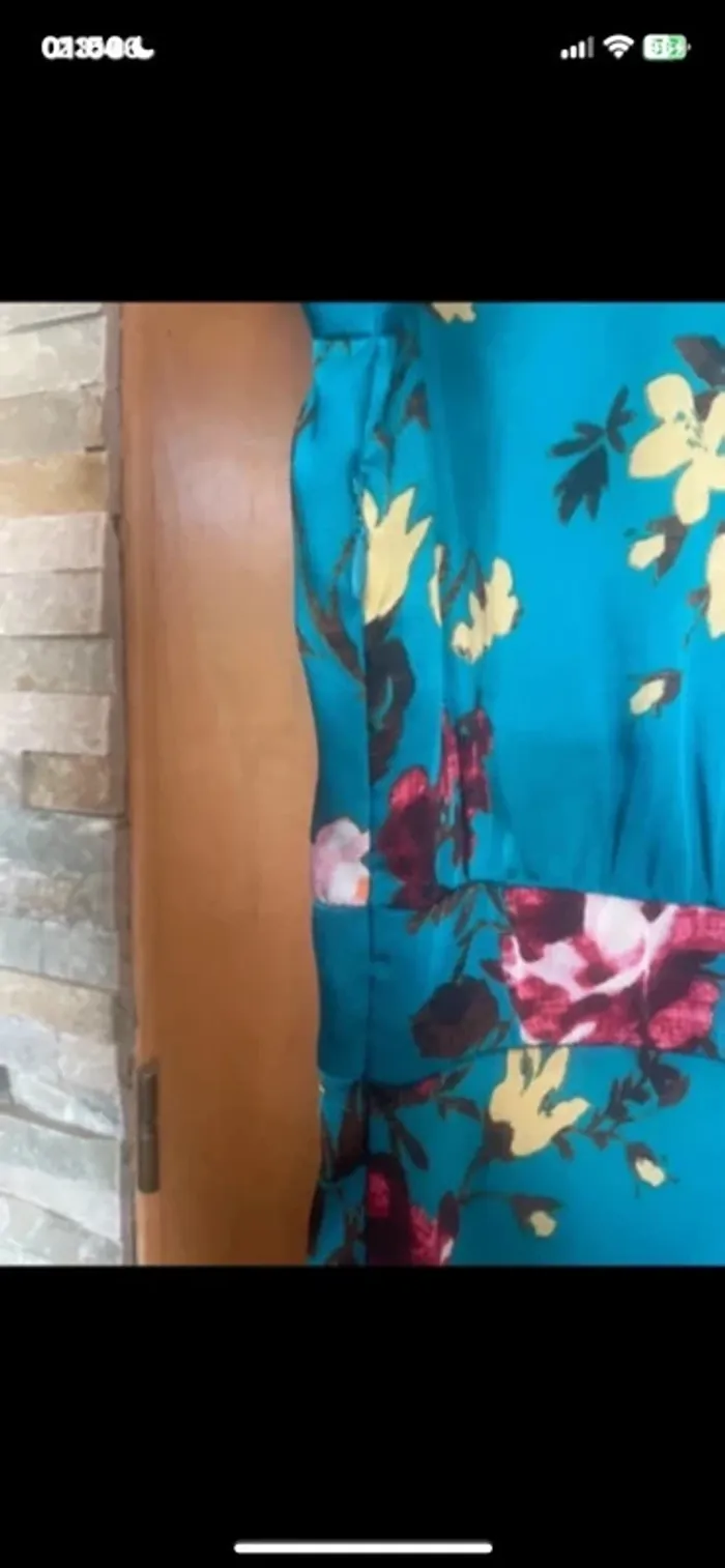 Robe élégante Zara taille L 40 toute satiné floral - photo numéro 9