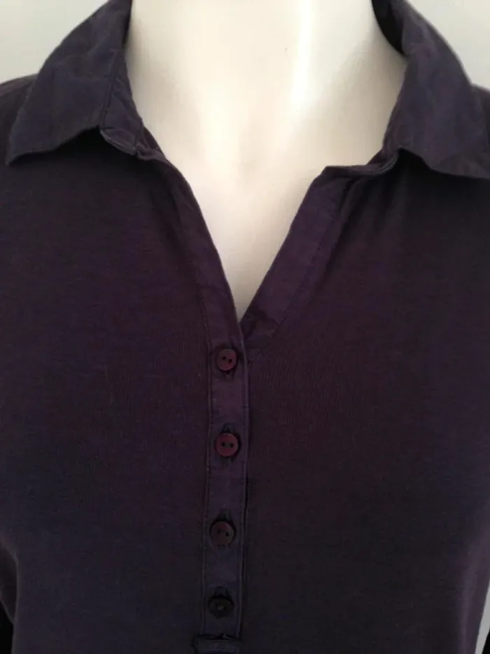 T-shirt col V chemise manches longues basic 40 Autre ton - photo numéro 3