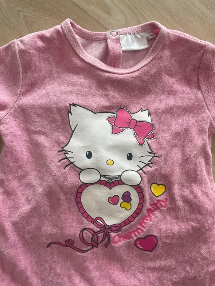 Lot 5 pyjama velours fille 6 mois - photo numéro 9