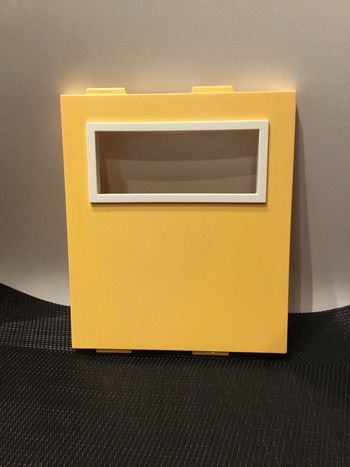 Playmobil mur parois avec ouverture jaune 13x15cm pièces détachées maison moderne 9266