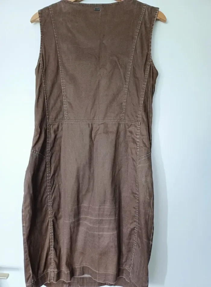 Robe ikks tissu enduit marron - photo numéro 2