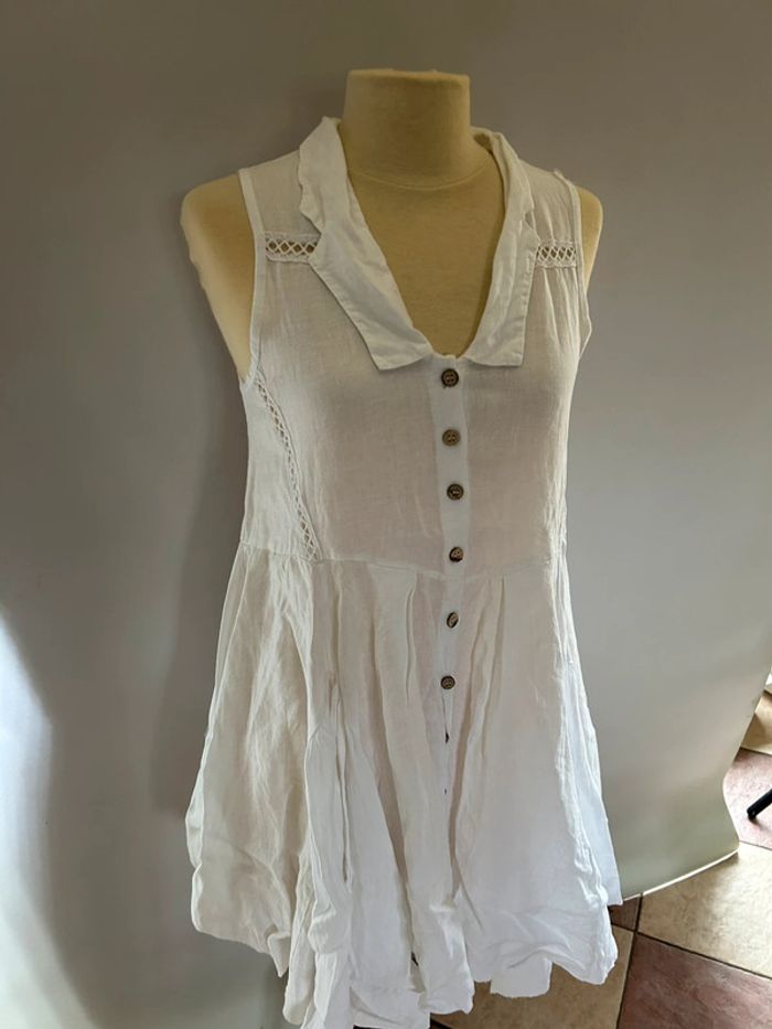 Robe blanche en lin - photo numéro 7