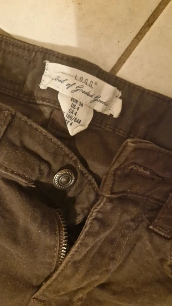Jeans femme marron taille 34 marque logg très bon etat - photo numéro 3