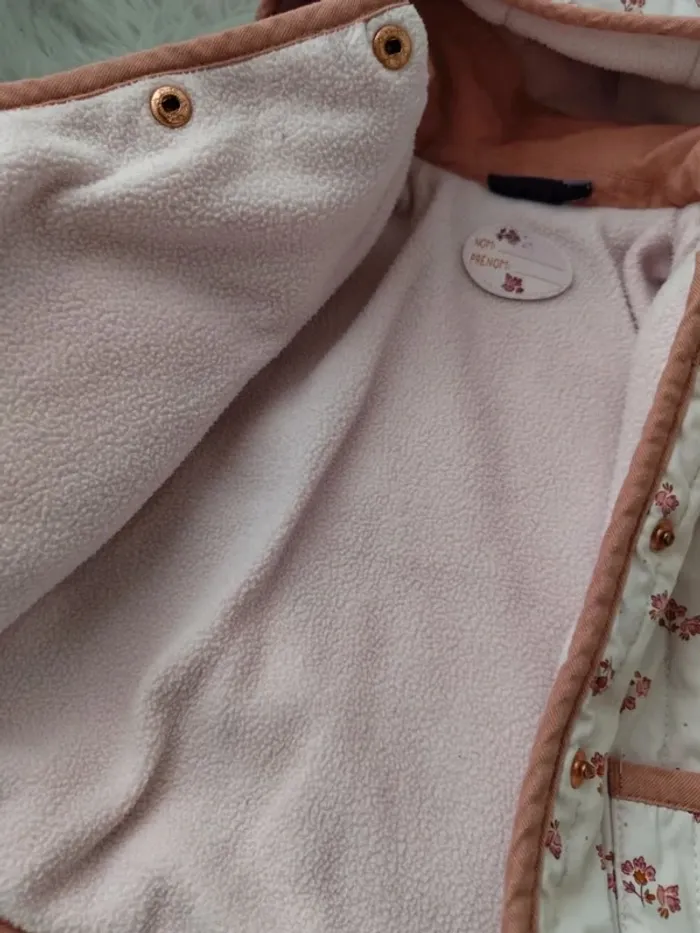 Manteau fleuri et bandeau cheveux sergent major fille 9 mois 🎀 - photo numéro 4