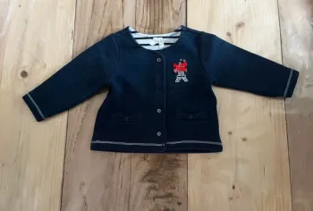 Gilet fille 3 mois – Orchestra – Bleu marine