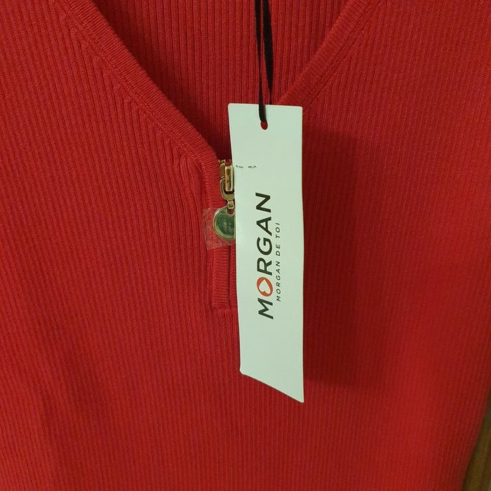 Magnifique haut femme Couleur framboise grenadine Taille XL Morgan - photo numéro 3