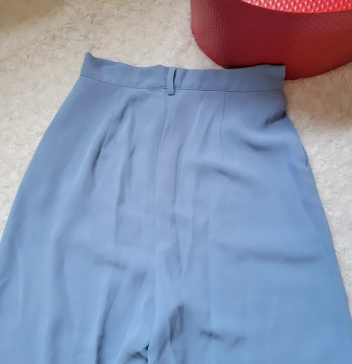 Pantalon large fluide bleu clair - photo numéro 7