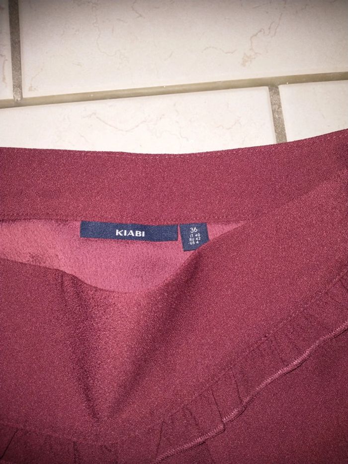 Jupe Bordeaux Kiabi taille 36 100 % polyester - photo numéro 2