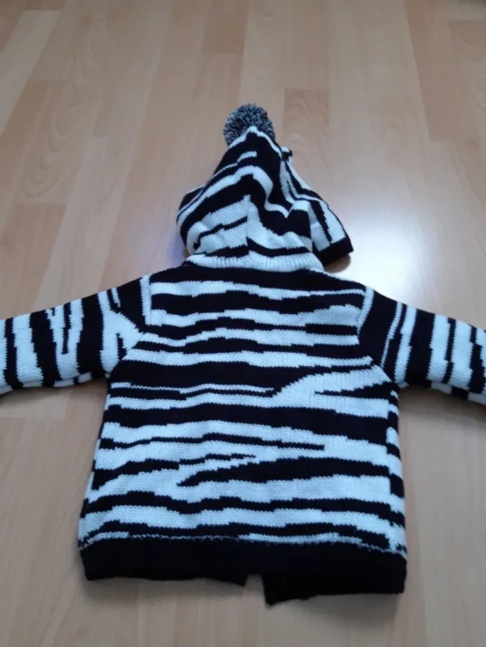 Magnifique veste "zèbre" doublée à capuche - photo numéro 10
