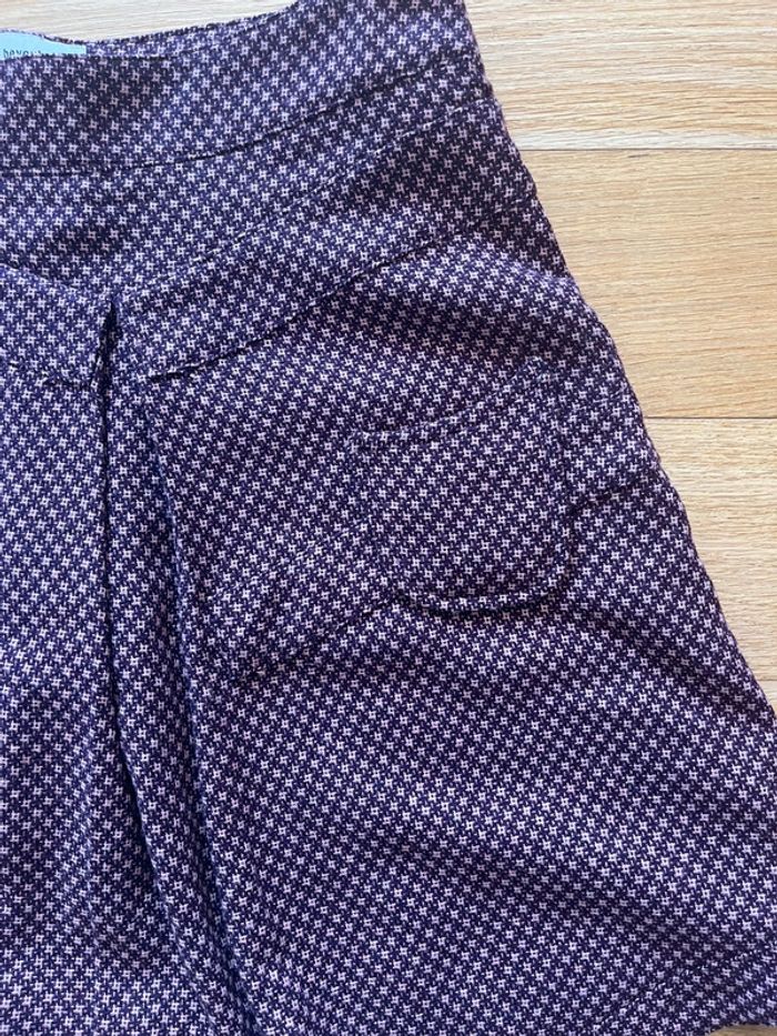 💜 Jupe vintage Be You K pied-de-poule rose et violet – Taille 36 💜 - photo numéro 3