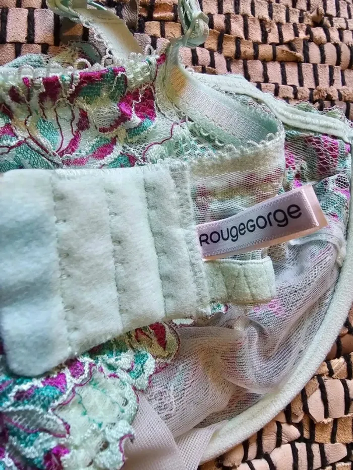 Soutien-gorge neuf RougeGorge 100E dentelle florale pastel - photo numéro 2