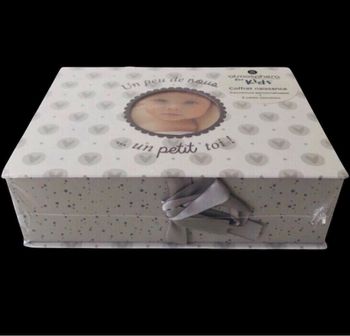 Coffret naissance blanc et gris