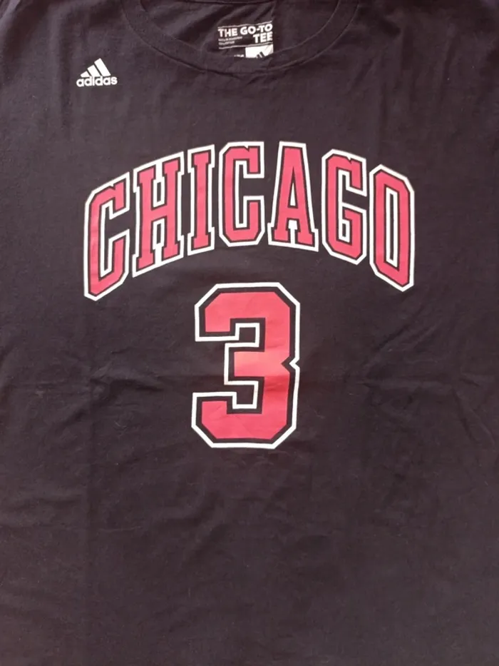 T-shirt NBA Chicago Bulls Wade 3 Taille XXL adidas - photo numéro 3