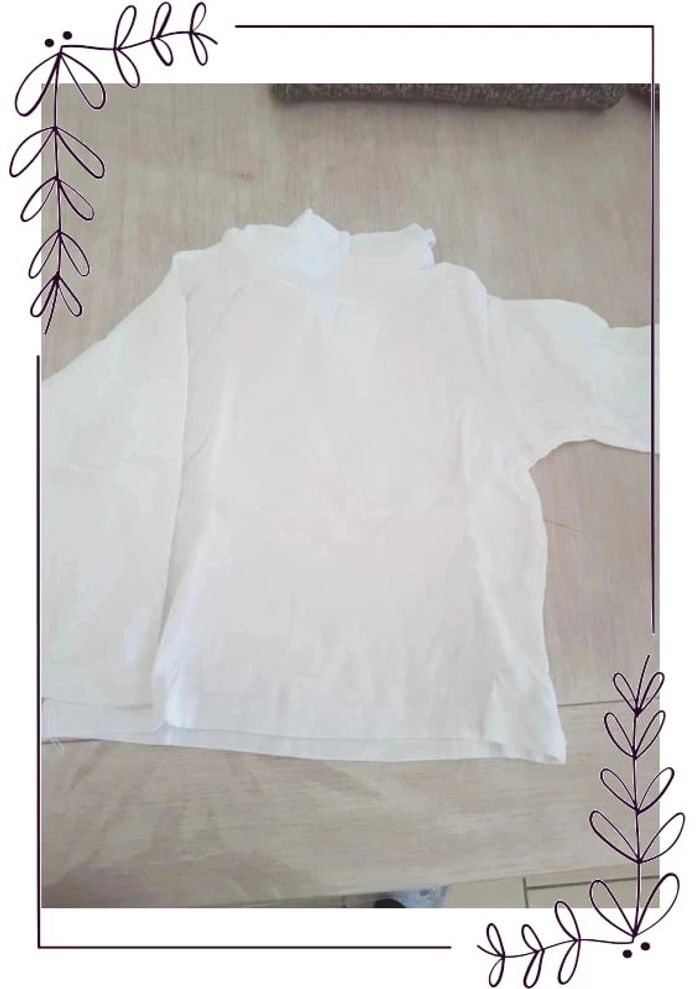 Tee shirt manches longues col roulé