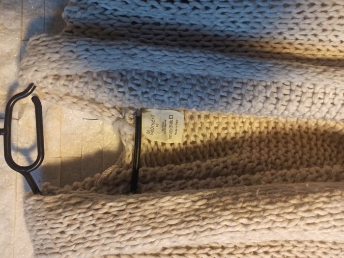 Gilet Femme Grosse Maille Crème Taille Unique - photo numéro 4