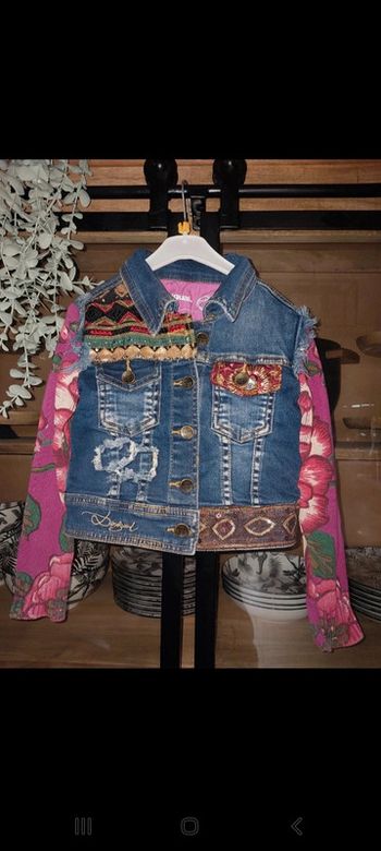 Veste en jean et paillettes Desigual 4 ans fille