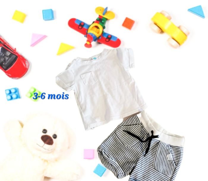 Ensemble Tee-shirt Short rayé