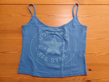 Débardeur court bleu